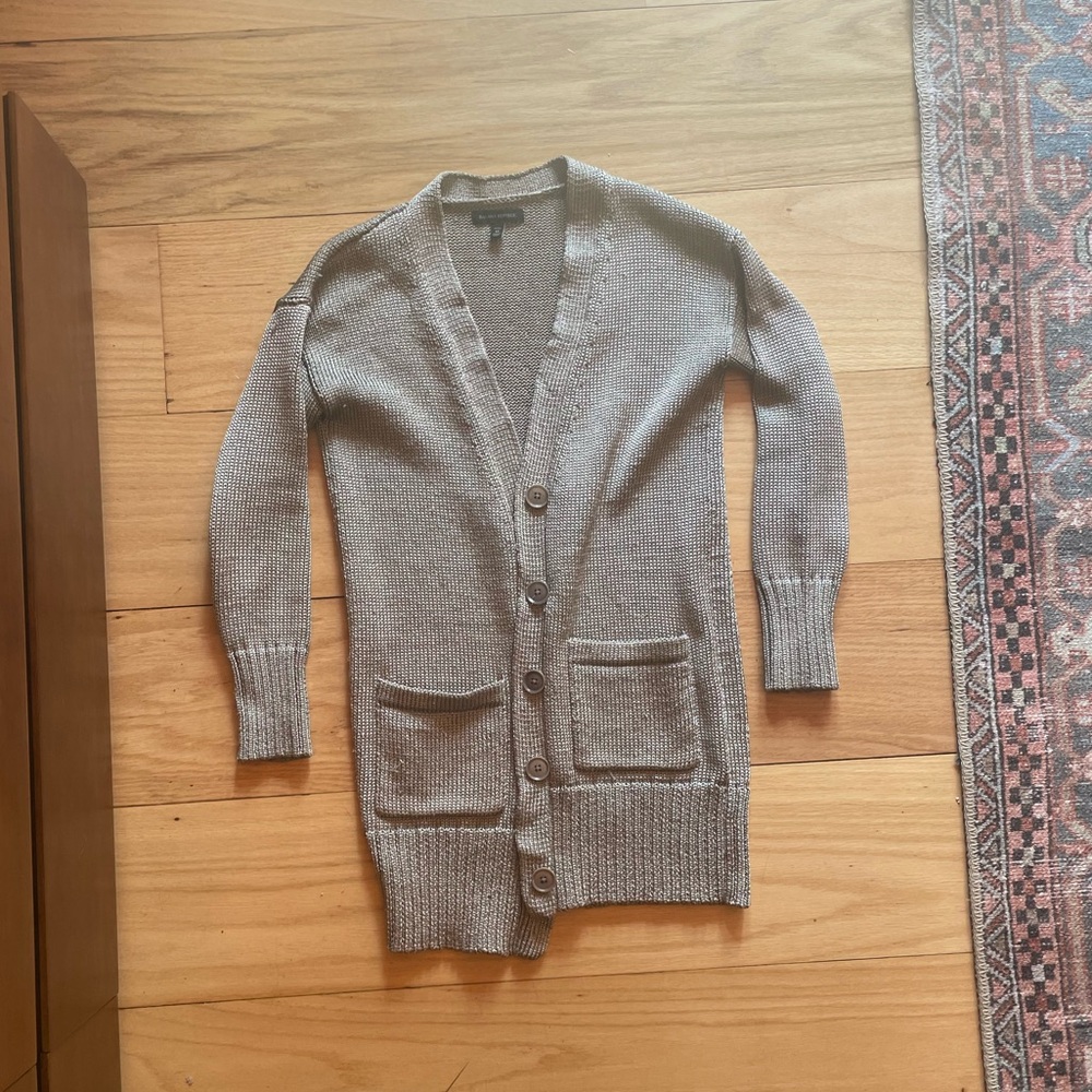 Silver Banana Republic 3/4 Sleeve Cardigan